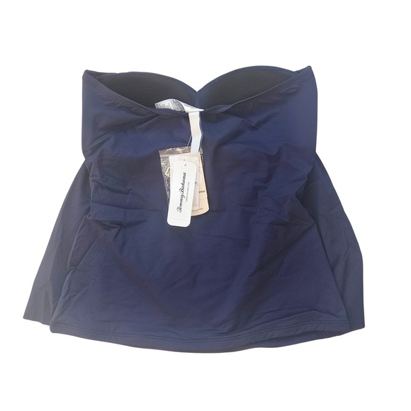 Tommy Bahama 95B NWT Pearl Sarong Wrap Bandeau Tankini Swim Top Mare Navy XS - Picture 4 of 8